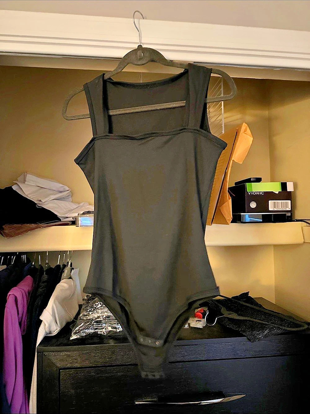 Black Ribbed Bodysuit